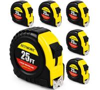 JETMORE 6 Pack Measuring Tape, Retractable Tape Measure with Magnetic Hook