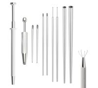 JETOP 10PCS Piercing Taper, Piercing Tools to Change Jewellery, Stainless Steel Piercing Ball with 16G 18G 20G Jewelry Accessories for Ears Nose Lip Navel Professional Tools for Home or Studio Use