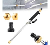 Jetsono - Jetson High Pressure Water Gun, Jet Sono High Pressure Washer, Portable Washer Wand with 2 Jet Differen Hydronozzles Splice Gasket for Garden (Black)