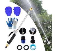 Jetsono - Jetson High Pressure Water Gun, Jet Sono Pressure Washer, with 2 Jet Different Nozzle and Hose Quick Connectors,Portable Washer Wand for Garden (Black)