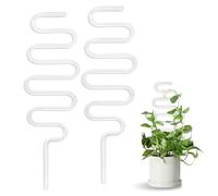 JETTIFY 2 Pack Curvy Acrylic Trellis for Indoor Plants, Small Plant Trellis for Potted Plants, 13 Inch Plant Stakes for Indoor Plants, Clear Trellis for Climbing Plants Vine Ivy Hoya