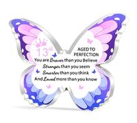 JETTOP 13th Birthday Gifts for Girls Acylic Plaque Inspirational 13th Birthday Decorations for Girls You are Braver Than You Believe (13th)
