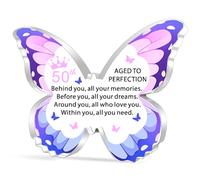 JETTOP 50th Birthday Gifts for Women Acylic Plaque Inspirational 50th Birthday Decorations for Women Behind You All Your Memories (50th)