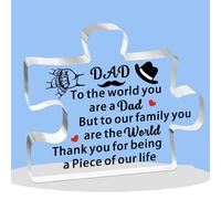 JETTOP Dad Gifts-Gifts for Dad Birthday Chrsitmas Fathers Day Acrylic Plaque Dad a Piece of Our Life