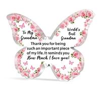 JETTOP Grandma Gifts- Gifts for Grandma Birthday Christmas Mothers Day Gift Best Grandma Gifts from Grandchildren Acrylic Plaque It Reminds You I Love You