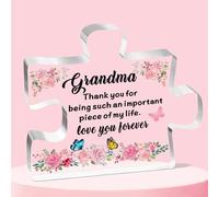 JETTOP Grandma Gifts-Gifts for Grandma Birthday Christmas Mothers Day Great Best Grandma Gifts Acrylic Plaque Piece