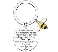 JETTOP Head Teacher Gifts-Thank You Head Teacher Gifts for Women Men Gifts for Head teacher Leaving Gifts Head Teacher Appreciation Gifts Keyring