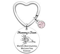 JETTOP Mummy Gifts-Gifts for Mummy Birthday Christmas Mothers Day Best Mum Keyring Mummy's Team