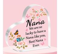 JETTOP Nana Gifts-Gifts for Nana Birthday Christmas Mothers Day Best Nana Ever Acrylic Plaque Gifts