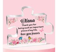 JETTOP Nana Gifts-Gifts for Nana Birthday Christmas Mothers Day Great Best Nana Gifts Acrylic Plaque Piece