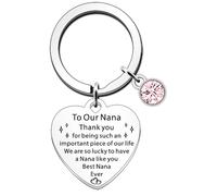 JETTOP Nana Gifts Keyring Nana Gifts from Grandchildern Nana Birthday Christmas Mothers Day Gifts Best Nana Ever