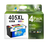 Jettruemedia 4-Pack 405XL Ink Cartridges Multipack Compatible with Epson 405 Ink Cartridges for Epson WorkForce WF-3820 WF-7310 WF-7830 WF-7840 WF-4830 WF 3820 WF 7310 WF 7830
