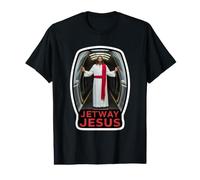Jetway Jesus Humorous and Irreverent Travel Design Value Graphic T-Shirt