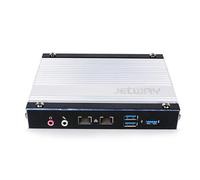 Jetway Personal Computers brand MiniBarebone Pico-ITX, includes IntelJ3160 to 2.2Ghz. 2 x Gigabit Network. 3 x USB 3.0. 2 x HDMI. 1 x Display Port. 4GB DDR3 integrated.