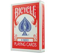 Jeu Bicycle 4 Indices - DOS Rouge - Convient aux droitiers et aux gauchers