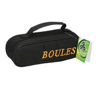 Jeu de Boules 73mm 3-Piece Ball Set with 7 cm Metal Balls, Measuring String, Target Ball and Carry Case