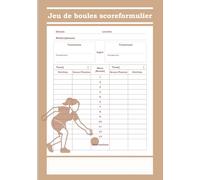 Jeu de boules scoreformulier notitieboek A5-formaat (compact formaat) Scoreformulieren en veldschema's voor 100 wedstrijden