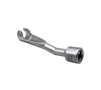 JEUCLEL 14mm 1/2" Dr. Common Rail Injection Fuel Line Nut Socket, 12 Point Diesel Injection Line Flare Nut Wrench, BMW Compatible, Curved Handle, Chrome Vanadium Steel