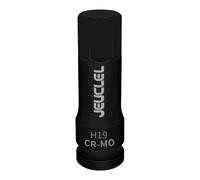 JEUCLEL 19mm Hex Impact Bit Socket, H19 1/2-Inch Impact Drive Allen Socket, Cr-Mo Steel Lengthen Hex Screwdriver Adapter for Electric Ratchet Wrenches Fastening Screws