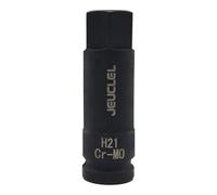 JEUCLEL 21mm Hex Impact Bit Socket, H21 1/2-Inch Impact Drive Allen Socket, Cr-Mo Steel Lengthen Hex Screwdriver Socket Adapter for Electric Ratchet Wrenches Fastening Screws