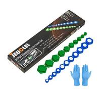 JEUCLEL 21PCS Magnetic Socket Insert Adapter Set with Hexagon Profile, 10 SAE Sizes (5/16-7/8 inch) and 11 Metric Sizes (8-19mm), for Efficient and Easy Work