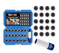 JEUCLEL 21PCS Wheel Locking Nut Key Kit Compatible with BMW Series, Wheel Lock Nut Socket Adapter Set, Wheel Anti-Theft Lug Nut Removal Tool, Anti-Theft Screw Remover