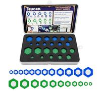 JEUCLEL 23PCS Magnetic Socket Insert Adapter Set with Hexagon Profile, 10 SAE Sizes (5/16-15/16 inch) and 11 Metric Sizes (8-21mm), Socket Magnetizer for Nuts and Bolts, Efficient and Easy Work
