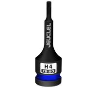 JEUCLEL 4mm Hex Impact Bit Socket, H4 1/2-Inch Impact Drive Allen Socket, Cr-Mo Steel Lengthen Hex Screwdriver Adapter for Electric Ratchet Wrenches Fastening Screws