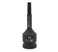 JEUCLEL 6mm Hex Impact Bit Socket, H6 1/2-Inch Impact Drive Allen Socket, Cr-Mo Steel Lengthen Hex Screwdriver Socket Adapter for Electric Ratchet Wrenches Fastening Screws