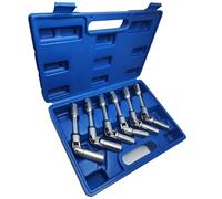 JEUCLEL 6PCS 3/8" Dr.Extra Long Glow Plug Socket Set, Universal Joint 8-16mm, 6 point Glow Plug Removal Tool for removal and replacement of glow plugs