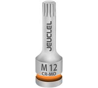 JEUCLEL M12 Triple Square Impact Spline Bit Socket, 12mm 1/2" Drive Socket | 12 Point, Cr-Mo, Lengthen Screwdriver Adapter for Electric Ratchet Wrenches, Fastening Screws, Socket Wrench, Head Drill