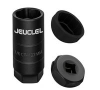 JEUCLEL Oil Pressure Sensor Switch Socket, Special Size 1-1/16 Inch, 3/8" Drive or 1 1/8" Hex Wrench for Quick Removing & Installing Oil Sending Unit, Wrench Remover Universal Fit (Black)