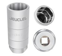 JEUCLEL Oil Pressure Switch Socket, 3/8" & 1-1/8" Hex Drive, 1-1/16"-2-5/8" | Sliver Sending Socket, Sensor Socket, Quick Removing & Installing Oil Sending Unit, Wrench Remover, Cr-V Steel, Oxide Finish