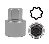 JEUCLEL Q Wheel Locking Nut Key Compatible with Audi Series, (Socket OD 27mm - ID 25mm), Wheel Lock Nut Socket Adapter, Wheel Anti-Theft Lug Nut Removal Tool, Anti-Theft Screw Remover