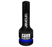 JEUCLEL RT11 Spline Bit Socket, 1/2" Drive Spline Hex 6 Point Impact Bit Socket, 3-Inch, Cr-Mo Steel, Screwdriver Adapter for Electric Ratchet Wrenches Fastening Screws