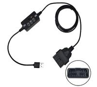 JEUCLEL USB Powered Vehicle OBD II Connector Memory Saver with Buzzer, Car ECU Emergency Power Supply Cable, Automotive Battery Replacement/Disconnect Tool, Save Settings During Battery Removal