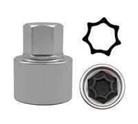 JEUCLEL X Wheel Locking Nut Key Compatible with Audi Series, (Socket OD 27mm - ID 25mm), Wheel Lock Nut Socket Adapter, Wheel Anti-Theft Lug Nut Removal Tool, Anti-Theft Screw Remover
