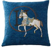 JEUDOCK 18x18'' inches Throw Pillow Cushion Covers Set Pack of 2 Pcs Embroidery Horse Luxury Modern Style Couch Sofa Pillow Cover for Living Room Bedroom (Dark Blue)
