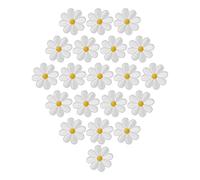 Jeufun 20pcs Daisy Patch, Embroidered Flower Applique, Sew On/Iron On Patches for DIY Crafts, T-Shirt, Pants, Bags, Hat, Jeans - Repair and Embellishment