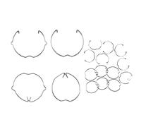 jeufun 30 Pcs Spotlight Clips Retaining Spring Rings Clasp Clips, Lamp Retaining SpringClip Diameter 50MM, LED Downlight Holder Halogen 2 Shapes 2 Sizes for 50mm MR16 GU10 LED Spot Light Downlights