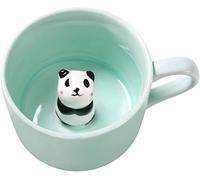 Jeuhoue Panda Ceramic Cup Hidden 3D Animal Inside Mug,8 oz, Lovely Mug for Christmas, Birthday, Valentine's Day Gifts, Surprise Gifts for Friends and Families (Panda 8oz)