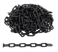 JEUIHAU 10 Metres Heavy Duty Chain, 6mm Black Metal Chain Security Chains Link for Fence Gates, Garage Doors, Hanging Chairs and Security Locks