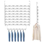 JEUIHAU 10 PCS Magical Space Saving Hangers, Magic Coat Hanger for Wardrobes, Vertical Clothes Hangers to Reduce Space, for Organize and Storage Trouser, Coat and Clothes