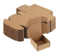 JEUIHAU 100 Pack 10 x 10 x 5cm Packing Boxes, Small Parcel Postal Boxes, Corrugated Cardboard Shipping Boxes, Cardboard Boxes for Moving, Packing, Mailing, Shipping (Brown)