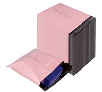 JEUIHAU 100 PCS Pink Postal Bags, 320 x 400 mm Self Adhesive Mailing Bags with Golden Thank You Design for Packaging Clothes, Postage Mail