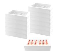 JEUIHAU 12 Pcs 24 Hole Cupcake Box with Window, White Cup Cake Boxes for Cakes, Cupcakes, Muffins, and Pastries, 43 x 31 cm
