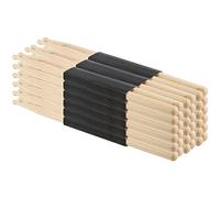 JEUIHAU 18 Pairs Maple Drum Sticks, 5A Wood Tip Drumstick, Classic Wooden Drumsticks for Student and Adult