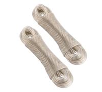 JEUIHAU 2 Pack 30m Washing Line Rope, Heavy Duty Washing Line Steel Core, PVC Coated Laundry Lines Rustproof and Waterproof for Outside Garden Camping