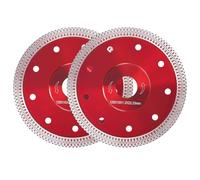 JEUIHAU 2 PCS 125mm Diamond Cutting Discs, Super Thin Diamond Saw Blade for Angle Grinder, Cutting Discs for Tiles, Porcelain, Granite, Marble, Stones, Bricks, Red