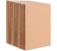 JEUIHAU 20 Pack A5 Blank Notebook, 14 × 20.5cm Kraft Paper Notebook, 68 Pages Plain Notepad Bulk for Artists, Drawing, Sketchbook, Office Supplies